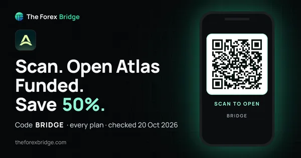 Atlas Funded coupon code BRIDGE: 50% off