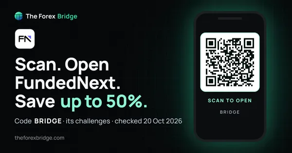 FundedNext coupon code BRIDGE: up to 50% off
